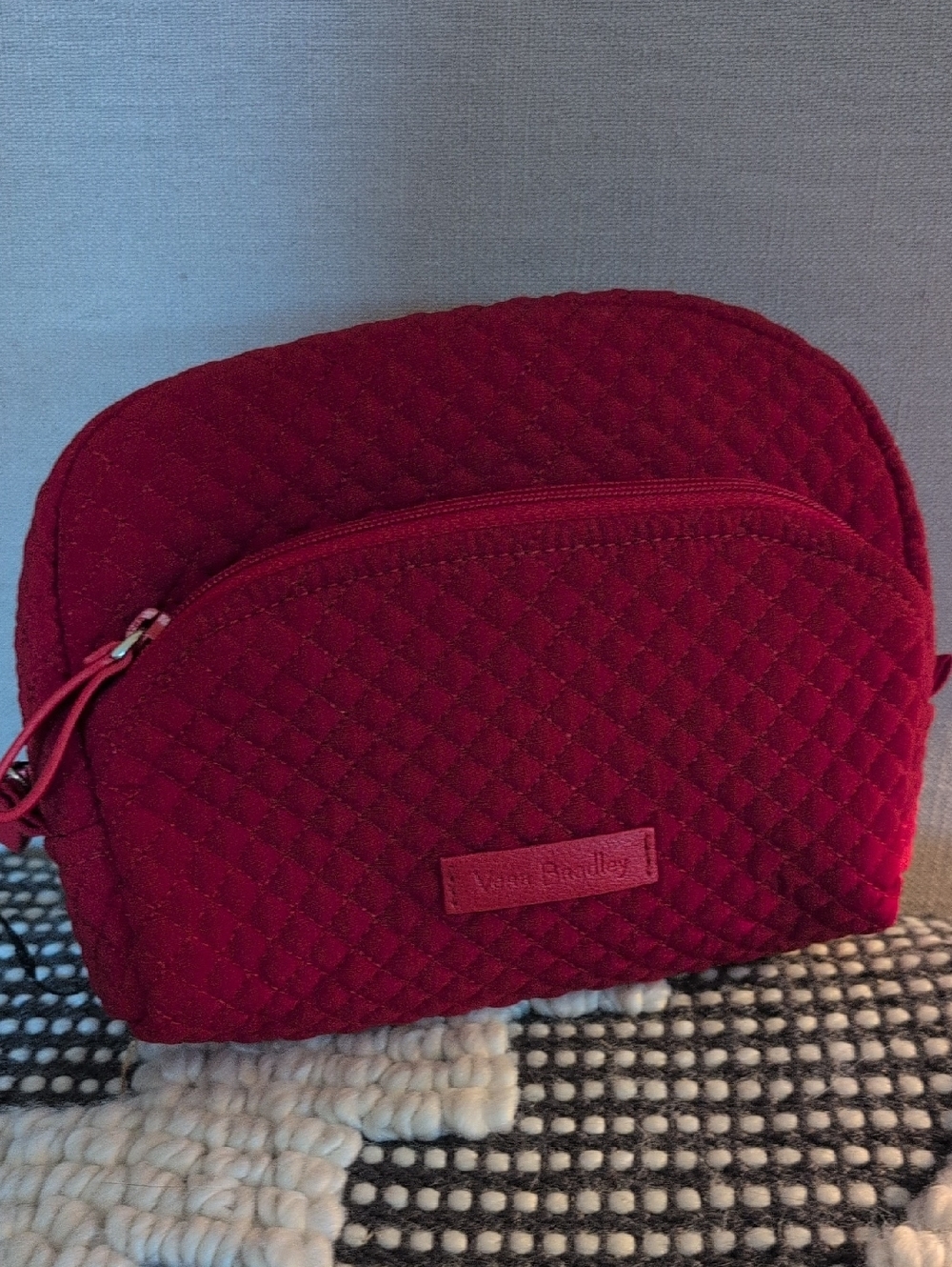 Vera Bradley Crimson RedQuilted Cosmetic Case